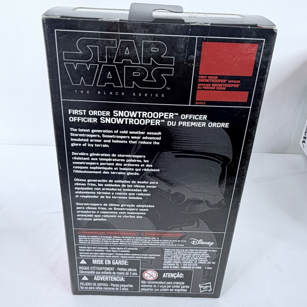 Star Wars Black First Order Snowtrooper Officer 6" Figure TRU Exclusive Hasbro - Picture 3 of 4